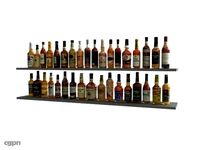 35 bottles of whisky3d model