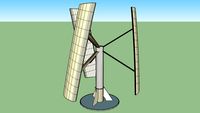 Helix D100 VAWT - 1m2 & to scale