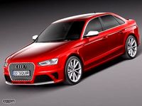Audi RS4 2013 sedan3d model