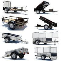 4 Utility Trailers3d model