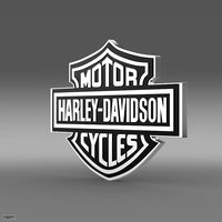 Harley-Davidson 3d Logo3d model