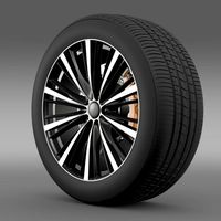 Toyota FT 86 open concept wheel 20143d model