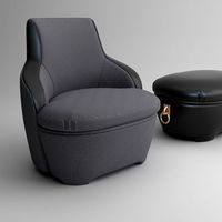 Armchair and ottoman3d model