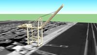 Post Panamax Shipping Crane (raised)