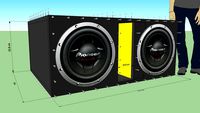 BOX-BASS-REFLEX TS-W307-D2 VB=46.8L FRECUENCIA DE SINTONIA 41.23HZ L1=67