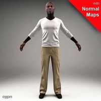 CMan0012-M3-CS/Rigged for 3D Max Character Studio3d model