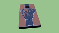 lighted cornhole board assembly