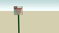 NO TRESPASSING SIGN