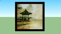 Quadro Decoração pintura Japonesa antiga