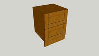 WIDE FRAME OAK KITCHEN RANGE - 2 PAN DRAWER