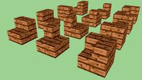 Minecraft Jungle wood stairs (all types) fit to zapperier