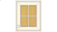 Wall Single Door 18H with Hewitt Bistro Glass Insert