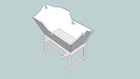 Early American Baby Cradle with Removable Stand
