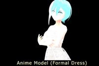 Anime Character : Female No.002 (Formal Dress / Contain VRM)