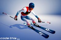 Male Skier Animated