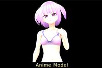 mirai nikki - yuno gasai hurt- anime character - vrm model 3D