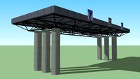 Illinois Tollway- Toll Booth- Covered Roof Plaza