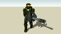 Master Chief Weilding Birdman's Turret