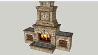 Wexford Fireplace with Wood Box Set