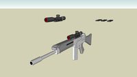 Scope, mounted on FAL paratrooper