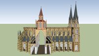 Gothic cathedral with its Gothic towers with Gothic dome