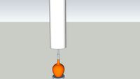 Orange Glass Ovo Floor Lamp