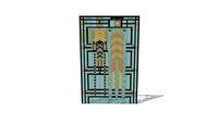 Frank Lloyd Wright Inspired Stained Glass 113011