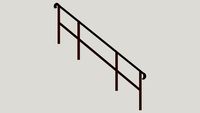 Molded cap handrail