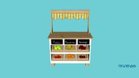MINI MERCADINHO DE MADEIRA OFF-WHITE - MIMOO TOYS