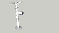 Tap/Faucet with angle outlet for use with Radiators - Burlington R6CHR