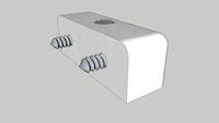 Modesty Block 36x13mm White Plastic