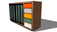 SYMBIOSE SIDEBOARD , REF 7522, Michel FERRAND