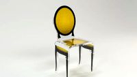 CHAISE SIXTEEN JAUNE CONTOUR NOIR Acrila Furniture