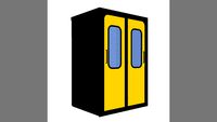 Circulaire stiltewerkplek van NS-treindeuren