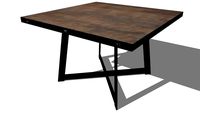 QUARTZ SQUARE TABLE WITH FOLDABLE LEAVES, REF 3970, Michel FERRAND