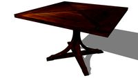 MALICORNE EXTENDABLE SQUARE TABLE, REF 4160, Michel FERRAND
