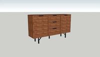 LaForma Atalia komoda wood dark brown drawer