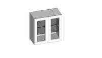 Axstad Matte White 2 Door Glass Cab 30x15x30