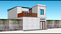 Small 2 storied (typical) steel roof house