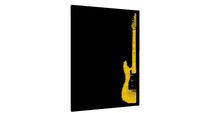 Quadro Guitarra Elétrica Poligono Black amarelo - Galeria9, por JulioJodas