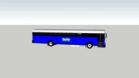 2002 blue bird cs thrifty rental car shuttle bus