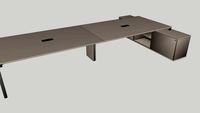 Mesa de reunião com armário credenza