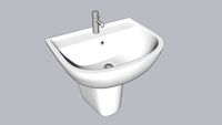 RAK-COMPACT Wash basin Half Pedestal