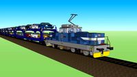 TRAIN WITH CARGO CARS WAGONS GEFCO LOCOMOTIVE OF CZECHOSLOVAKIA
