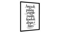 Quadro Amizade palavra respeito carater bondade alegria e amor - Galeria9, por JulioJodas