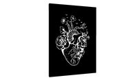Quadro Happy heart anatomy fundo preto - Galeria9, por JulioJodas
