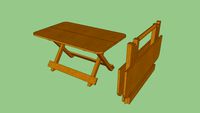 Meja Lipat Kayu (Wooden Folded Table)