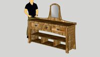 Buffet con mirror style Amish