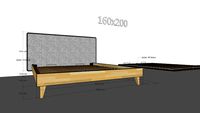 160x200 Berke. Łóżko Bed. Slimwood