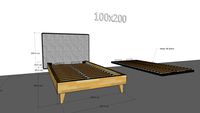 100x200 Berke. Łóżko Bed. Slimwood